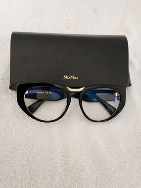 Max Mara Women's Black Cat-Eye Optical Glasses